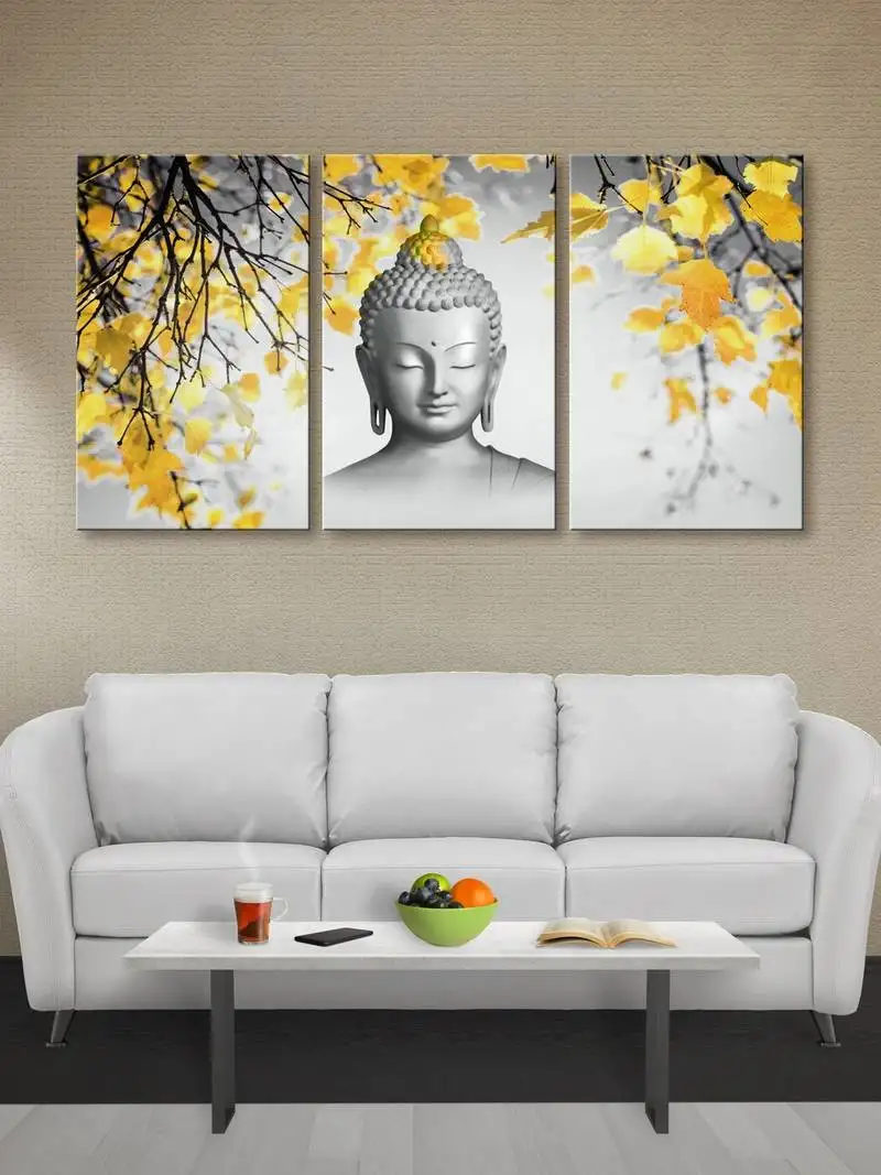 999store white buddha printed canvas painting