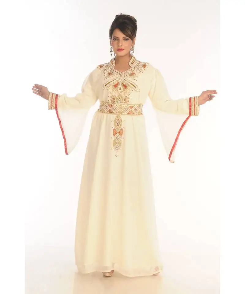 Eleagnt modern arabic kaftan dress for women wedding gown