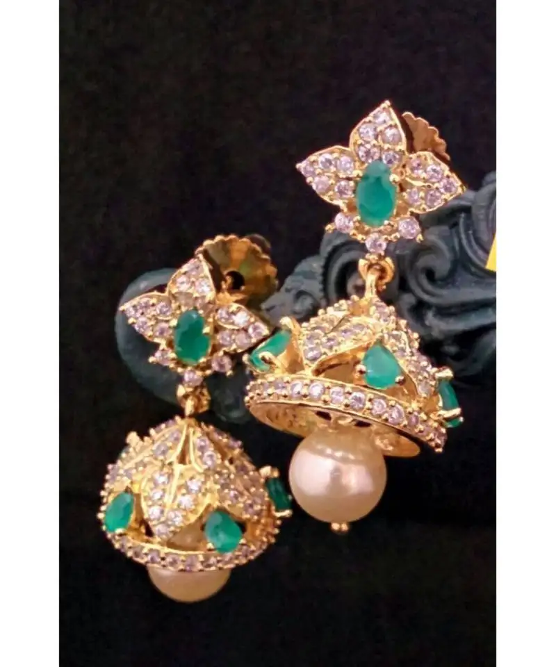 And embroled jhumkas