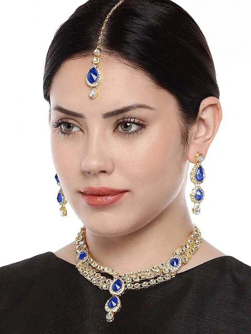 Traditional kundan necklace set for women