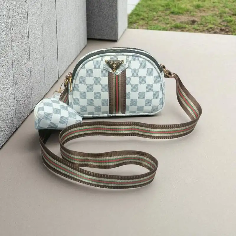 Trendy checkered sling bag for women | stylish crossbody pu bag |