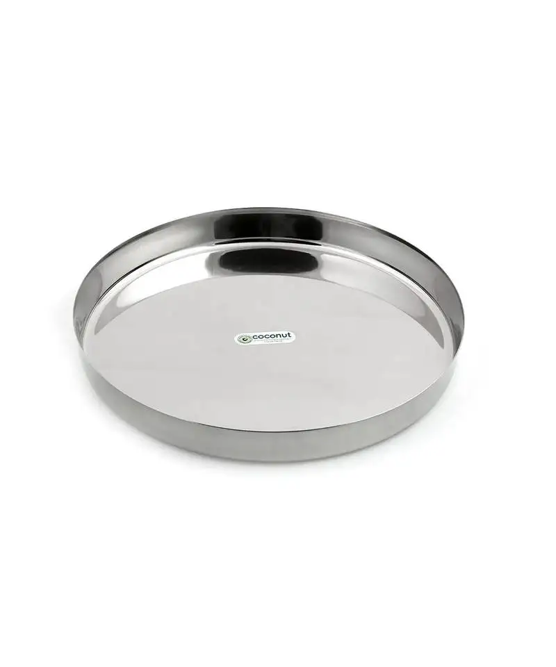 Coconut stainless steel 21 guagethali :: kumcha :: dinner plate - 10 inches - 1 unit