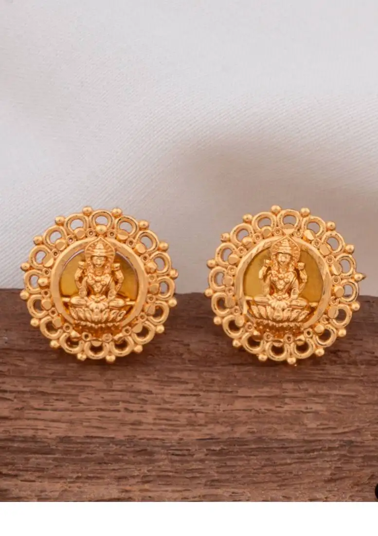 Laxmi earrings bush type opening one gram gold
