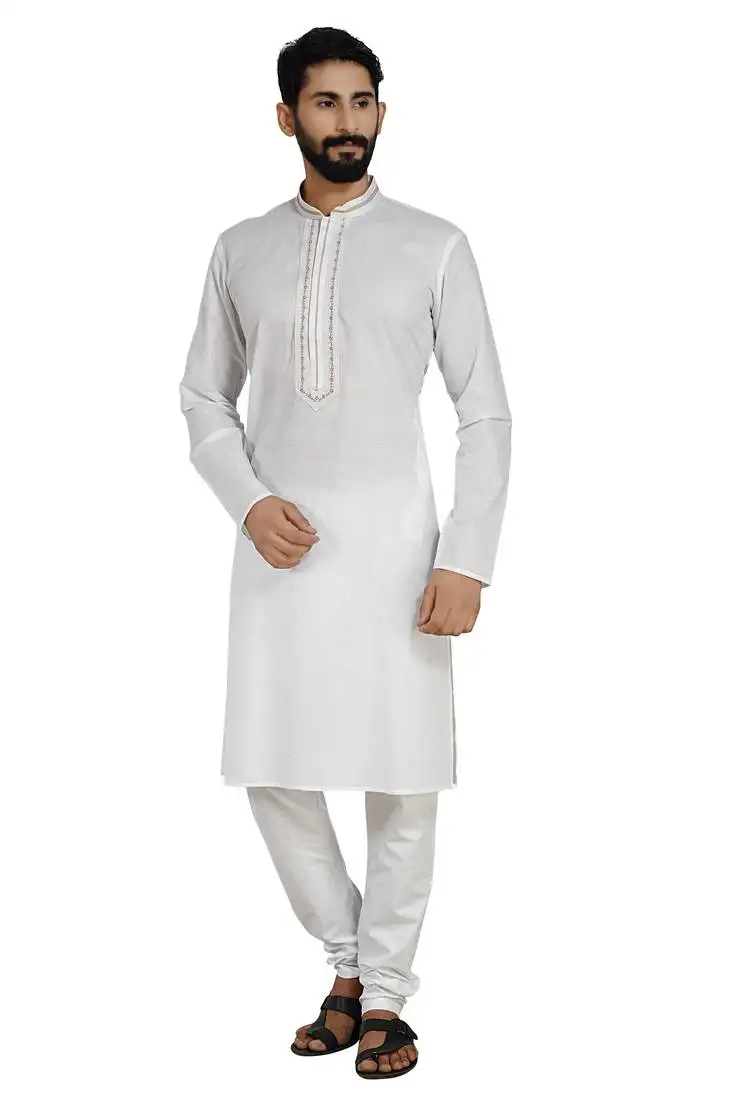 White stylish kurta pyjama