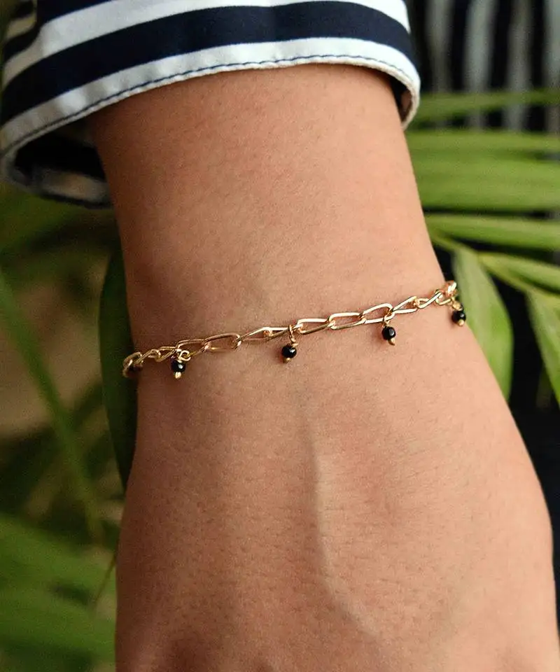 Beads & string mangalsutra bracelet