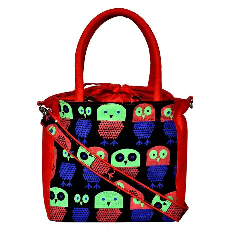 Strix red canvas sling bag