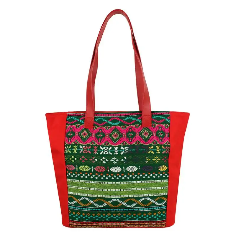 Nava red acrylic tote bag