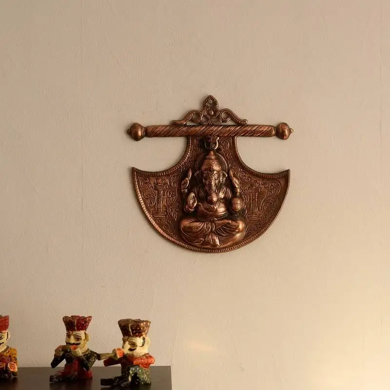 Lord ganesha on phanki metal wall hanging