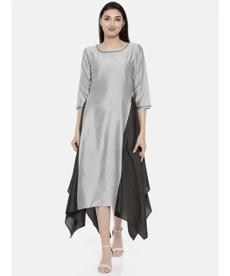 Mayank modi silver grey fish tail dress