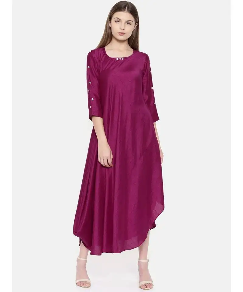 Mayank modi wine bias slub dress