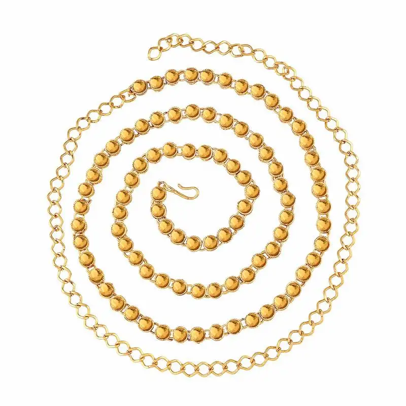 Gold plated kundan belly chain kamarband for girls women