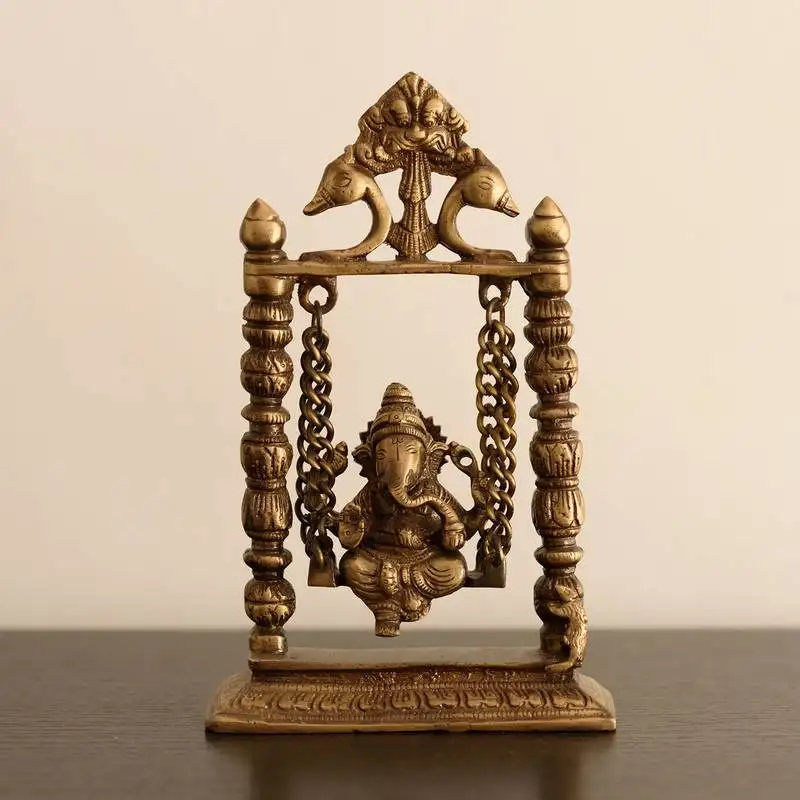 Brass lord ganesha on jhoola