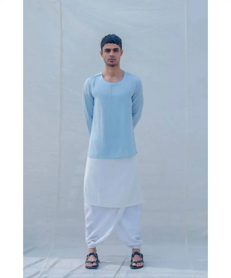 Cotton x linen blue sky kurta set