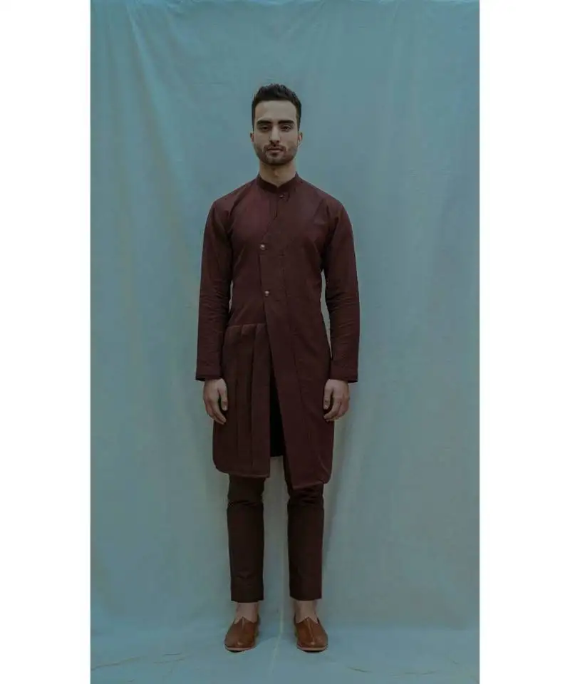 Brown warrior kurta set and pants