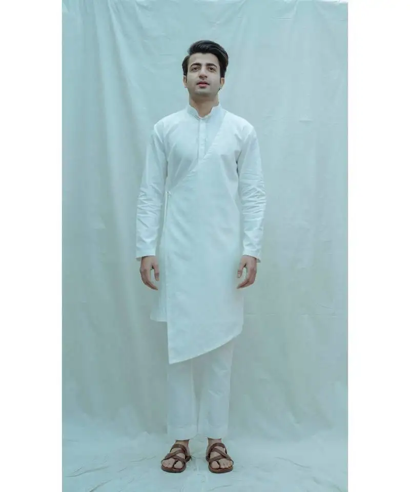 White angarakha kurta and pants