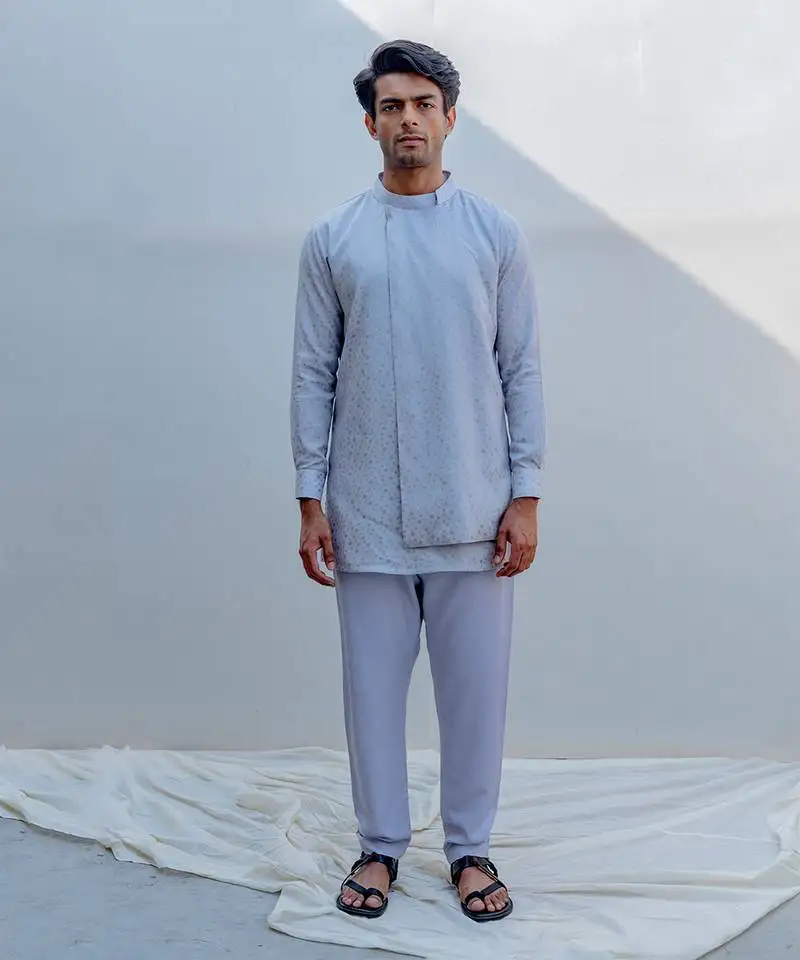 Tramp grey men kurta