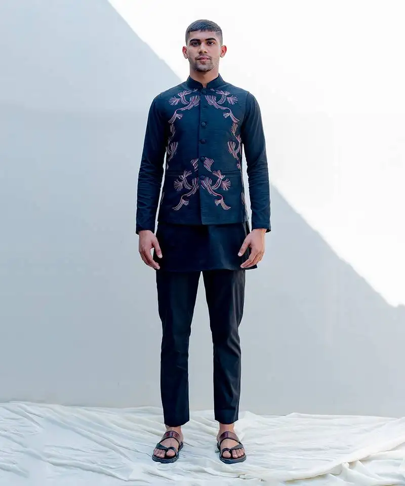 Zingaro black men kurta