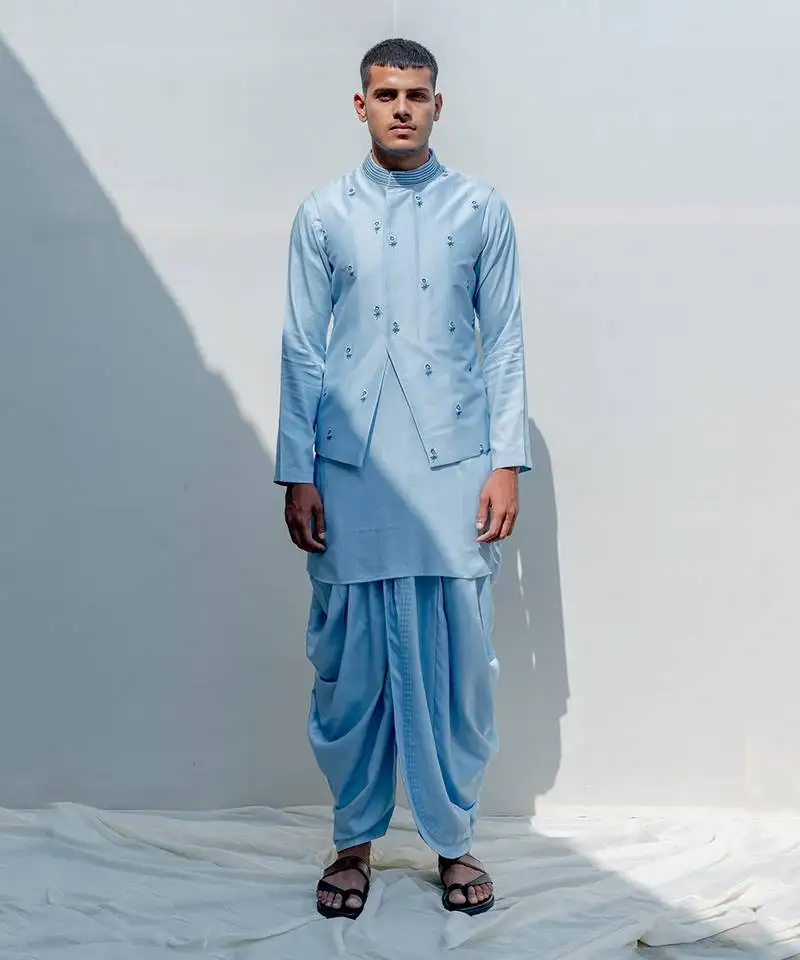 Esteem light blue men kurta