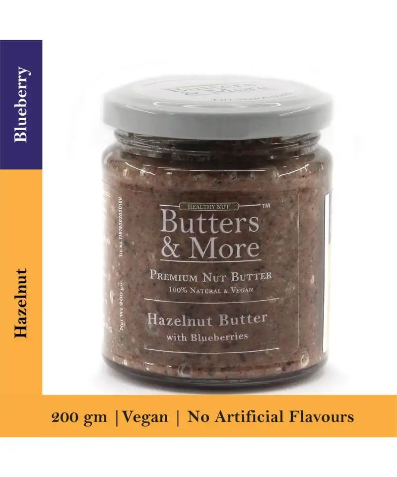 200gm hazelnut butter with blueberries