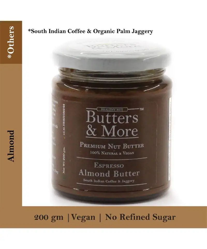 200gm espresso almond butter with south indian coffee & jaggery