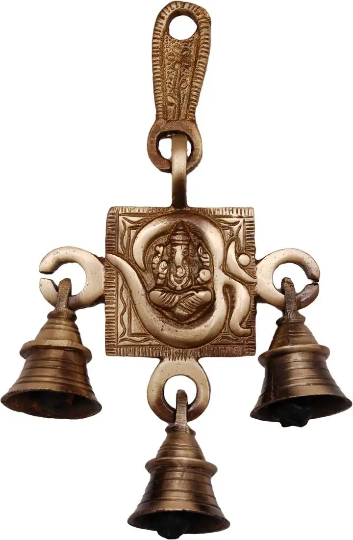 Brass om ganesh hanging bells