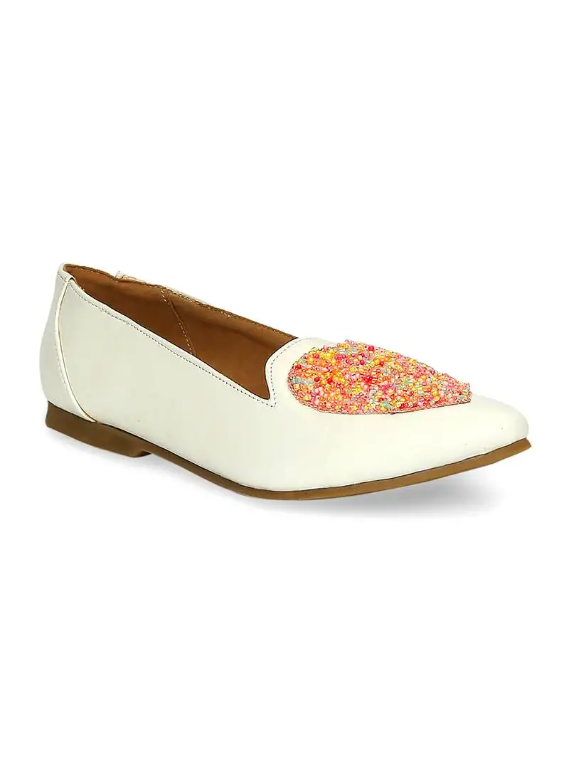 White solid rubber sandals