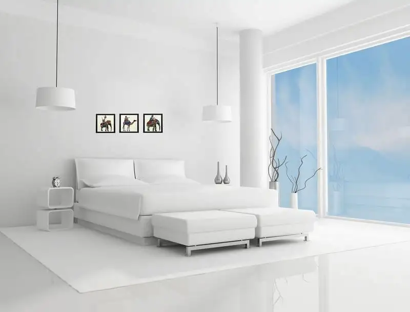 Set of 3 abstract animals satin matt textured uv art painting