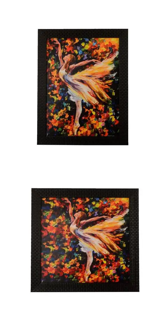 Set of 2 satin matt texture uv art painting