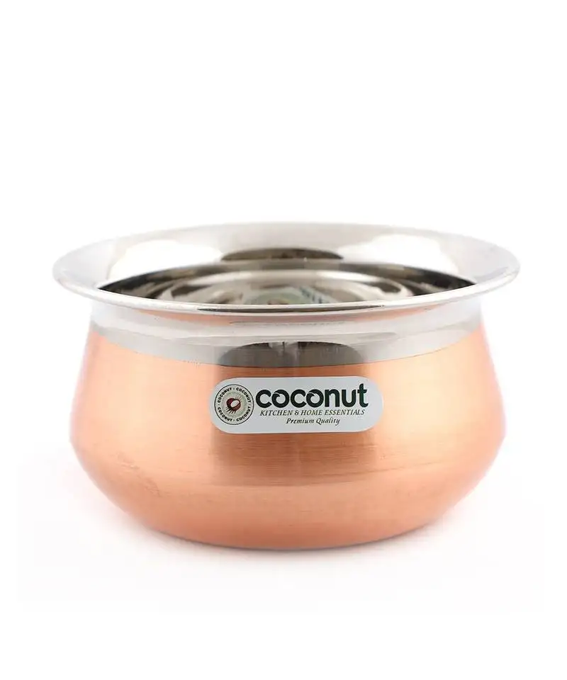 Coconut stainless steel & copper bottom celebration handi - 500 ml