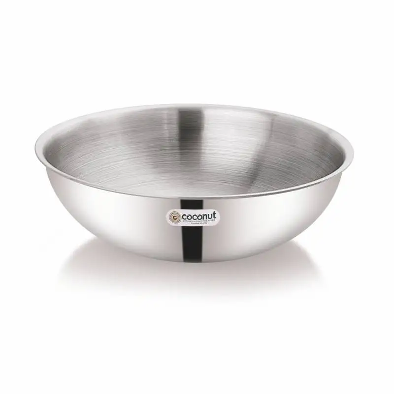 Coconut stainless steel fusion series triply tasla- 1 unit -18cm -capacity - 800 ml (induction friendly)