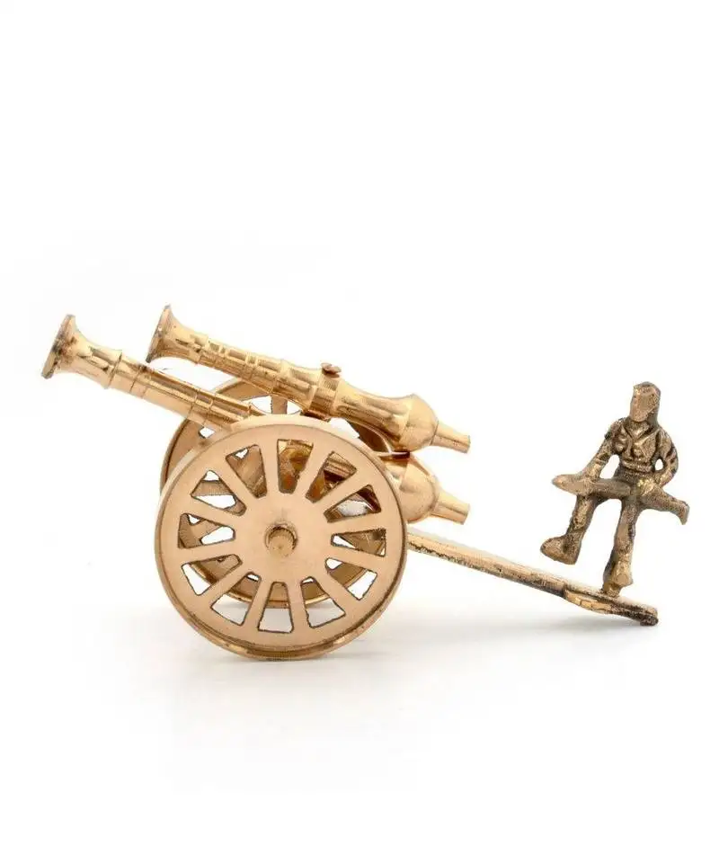 Brass rajasthani canon handicraft home decor -147