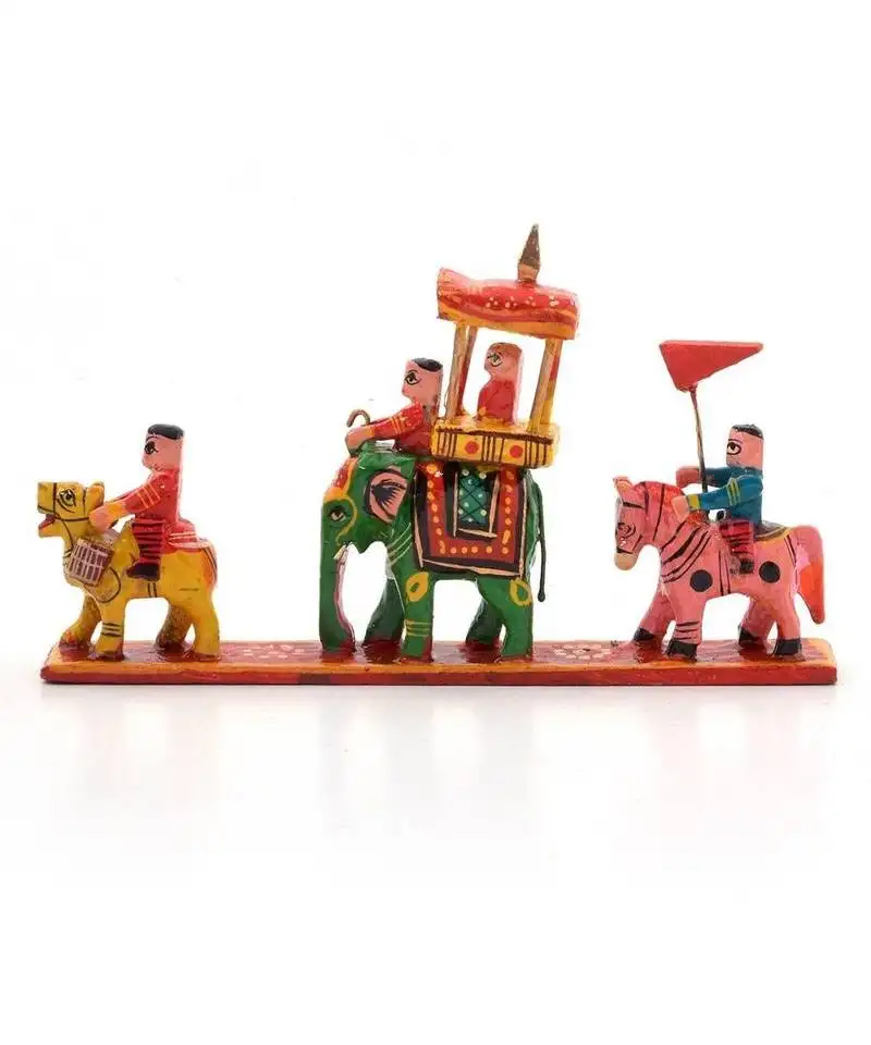 Royal maharaja procession wood handicraft item 204