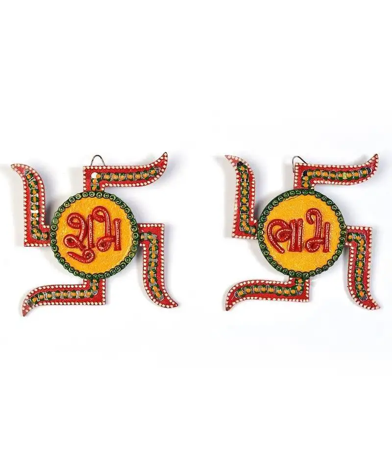 Unique kundan swastik shubh labh door hanging 254