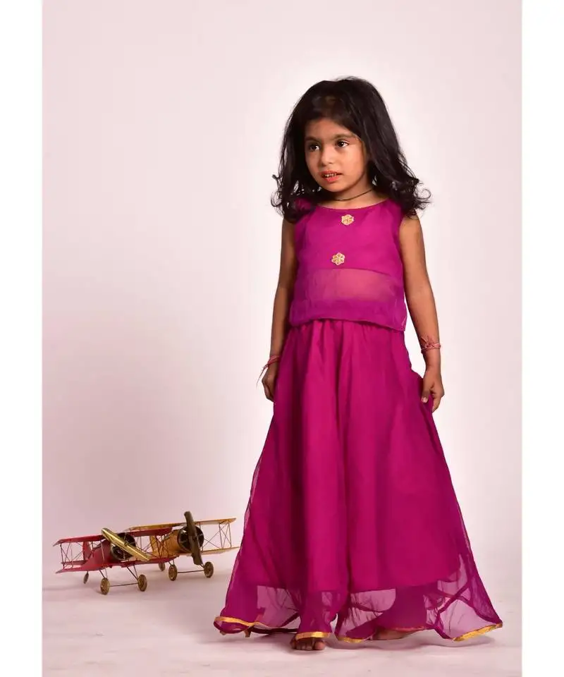 Purple skirt top set