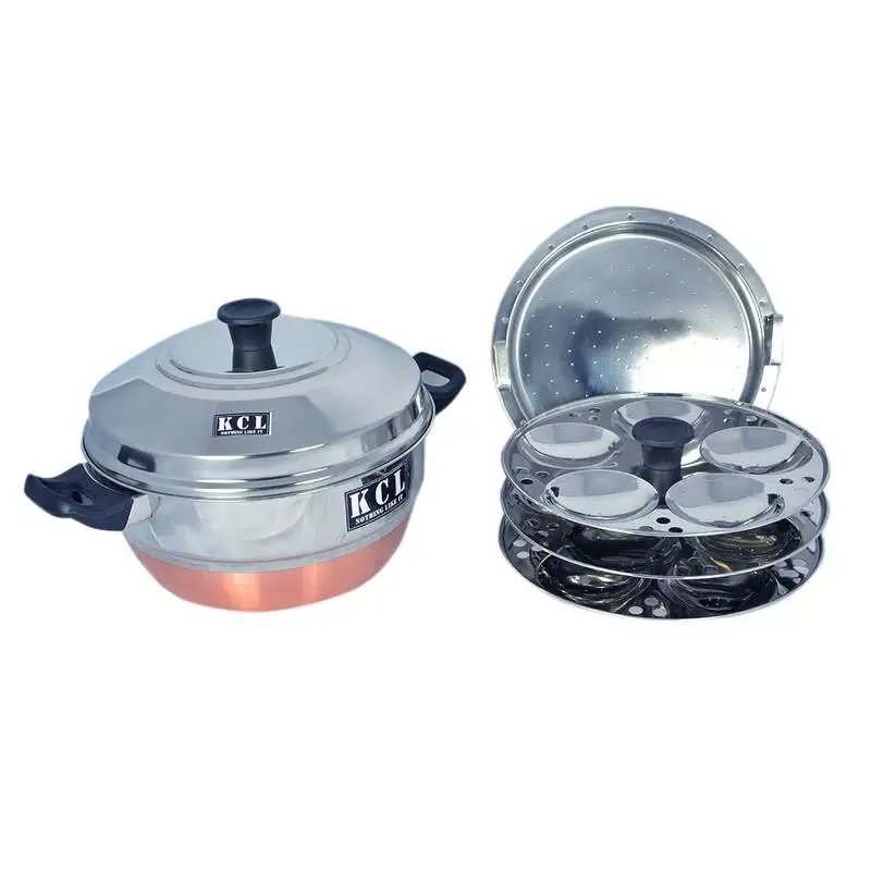 Kcl idly maker cum steamer copper bottom 15 idly