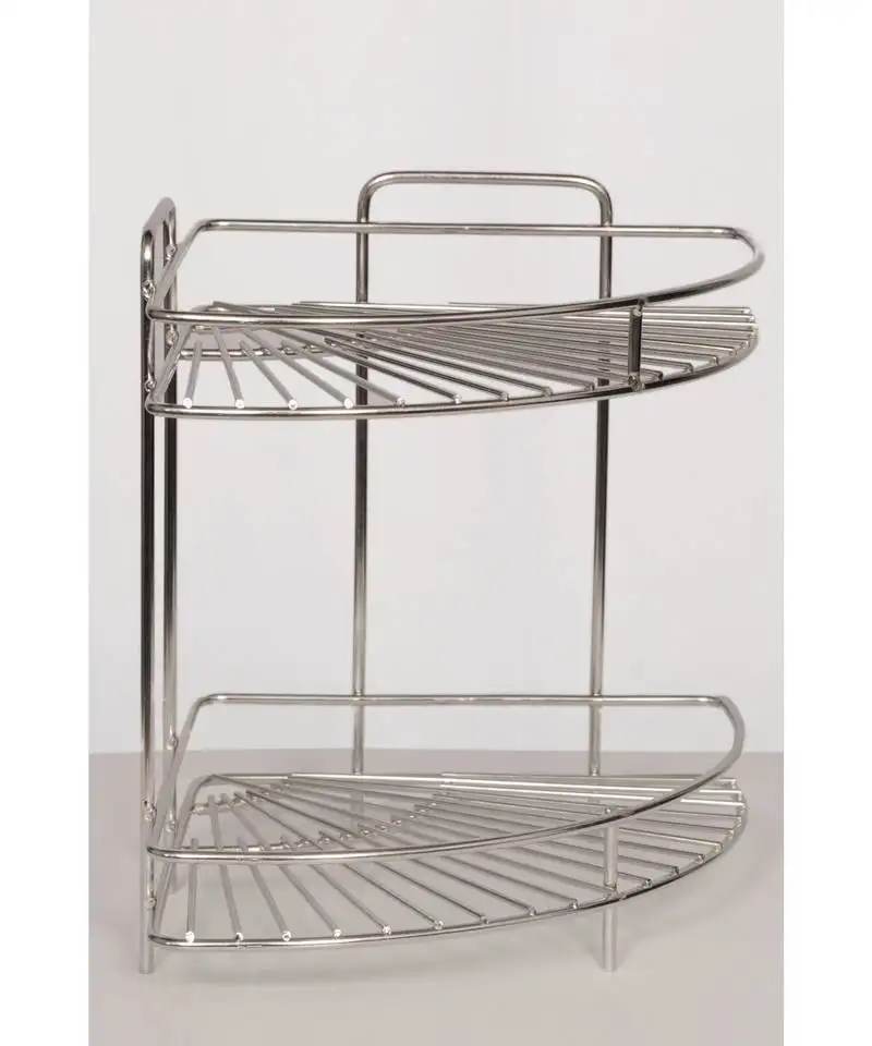 Coconut stainless steel corner kitchen rack - 2 steps (9 x 2)