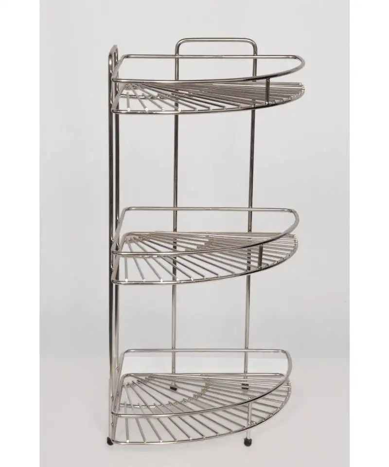 Coconut stainless steel corner kitchen rack - 3 step