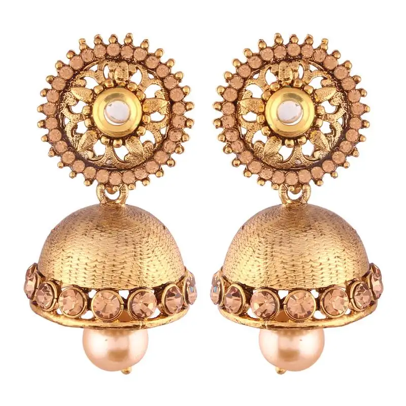 High gold plated jhumki::Jhumkas earrings for women
