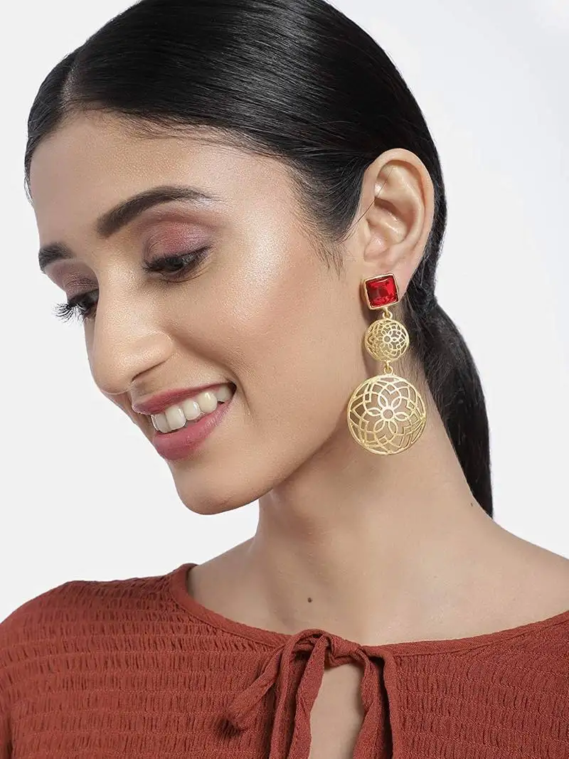 Traditional gold plated fancy earrings for women & girls