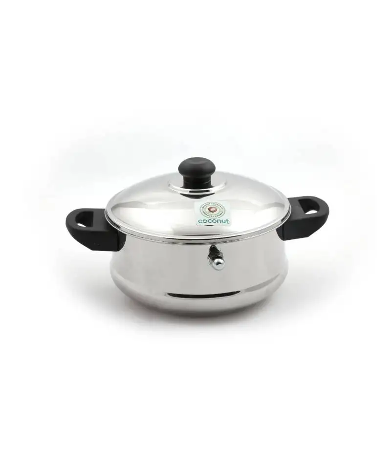 Coconut stainless steel classic flat milk boiler - diameter - 17 cm - capacity - 1 litre