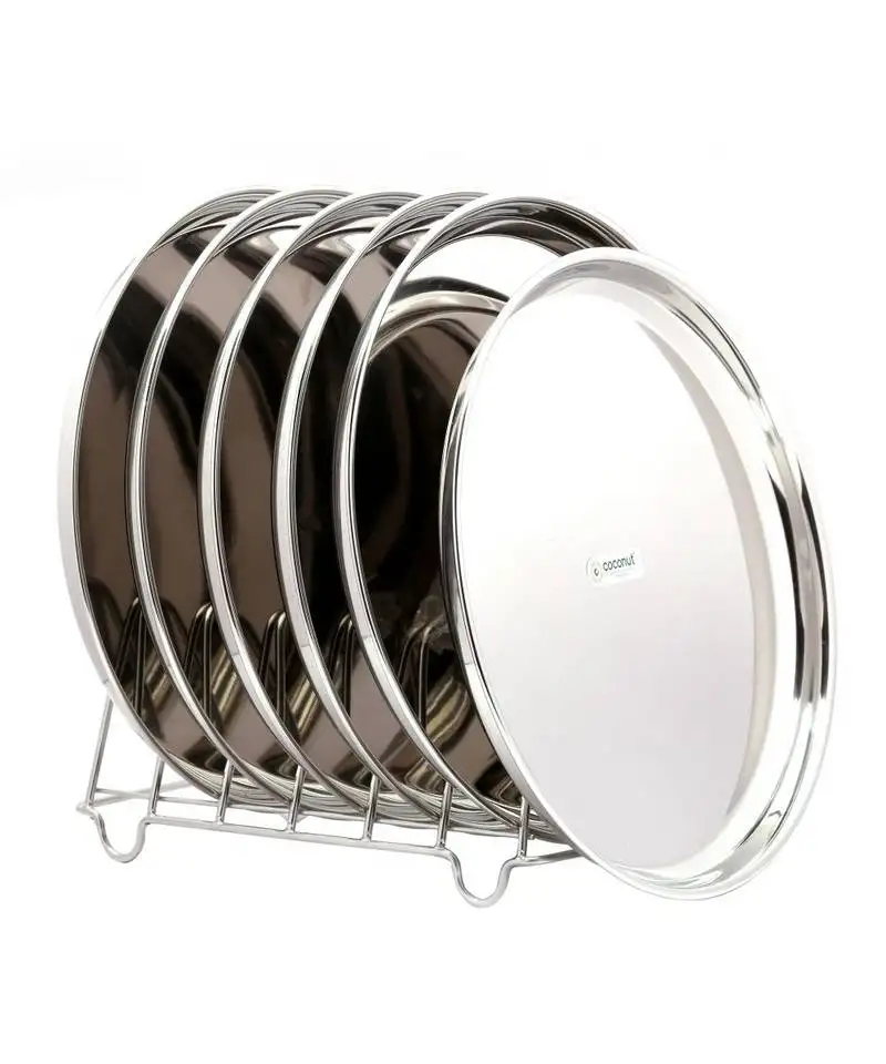 Coconut stainless steel beeding plate - 6 qty (diameter 13 inch)