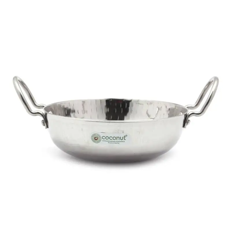 Steel hammered kadai cookware for kithchen essentials 1 unit