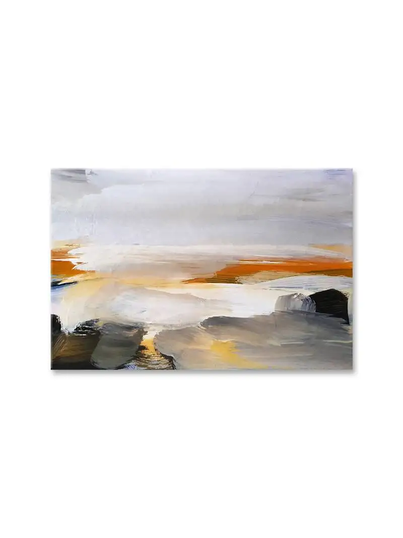 999store abstract multi color framed canvas painting (cnvas24x36 inch Grey)