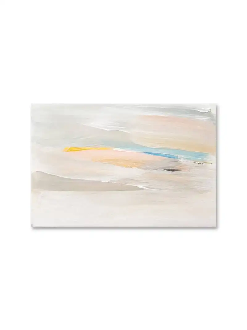 999store beautiful abstract white color framed canvas painting (cnvas24x36 inch Cream)