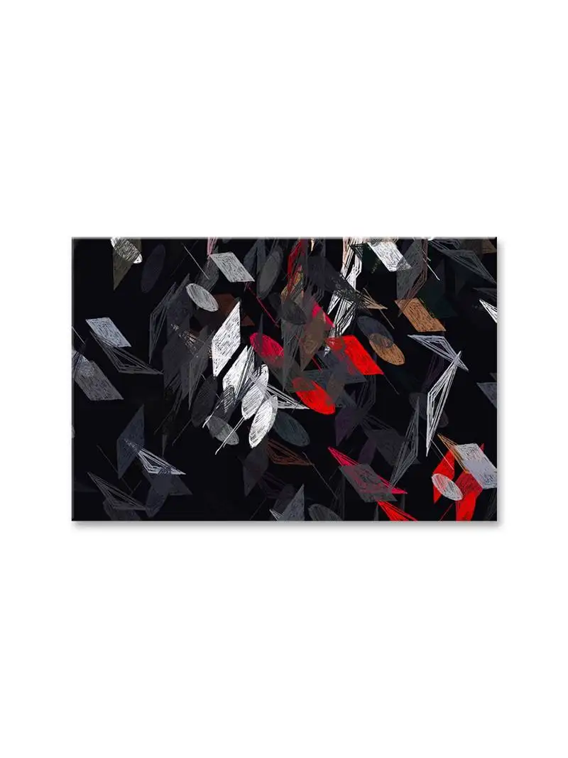 999store abstract morden art white black and color framed canvas painting (cnvas24x36 inch Black)
