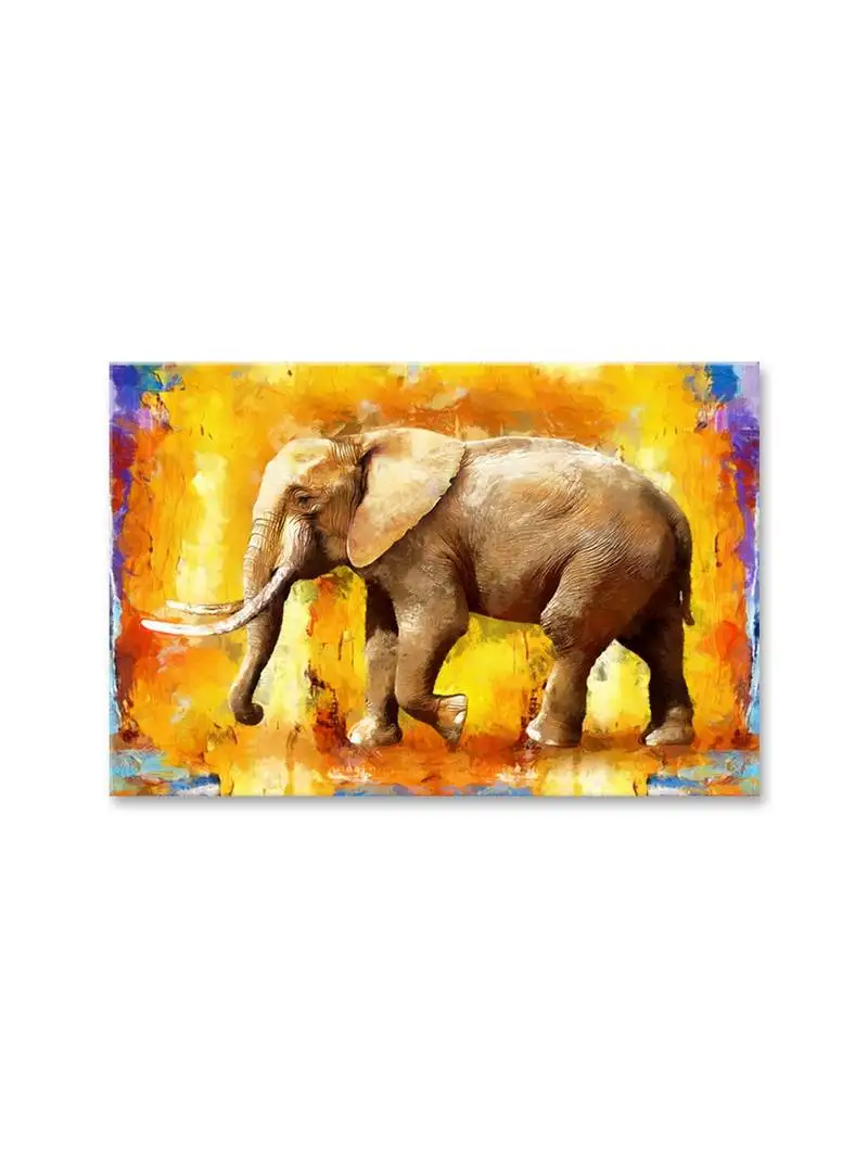 999store beautiful elephant framed canvas painting (cnvas24x36 inch Yellow)