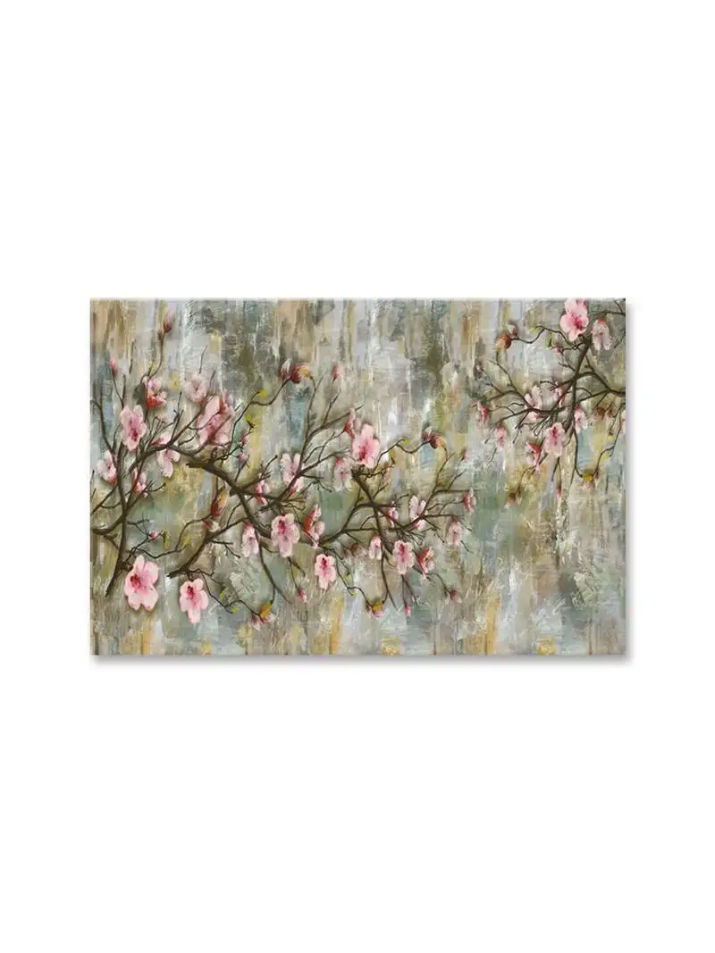 999store flowers and tree morden art framed canvas painting (cnvas24x36 inch Grey)