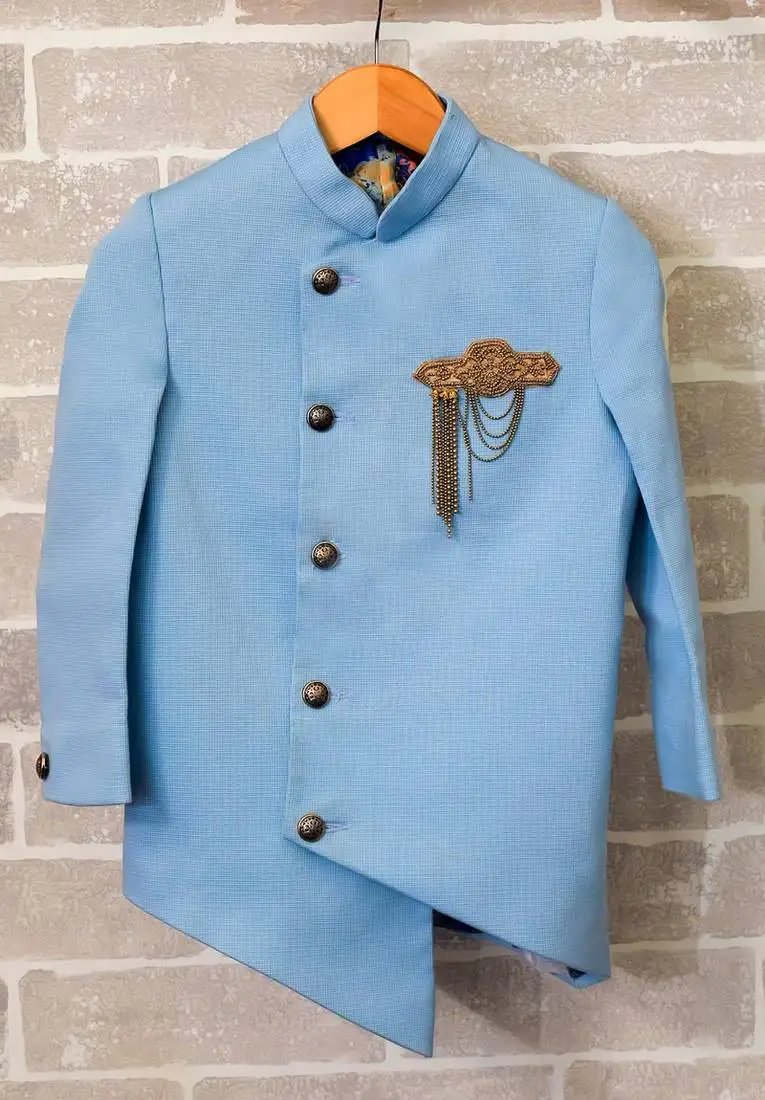Blue cotton coat for boys