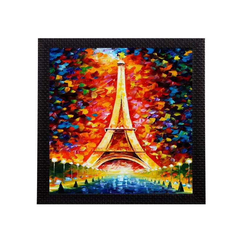 Effiel tower design satin matt texture uv art painting