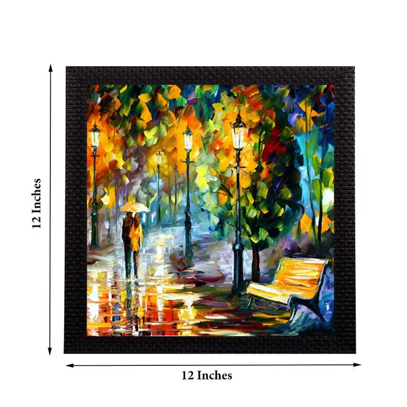 Beauty under rain satin matt texture uv art painting